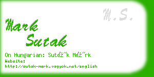 mark sutak business card